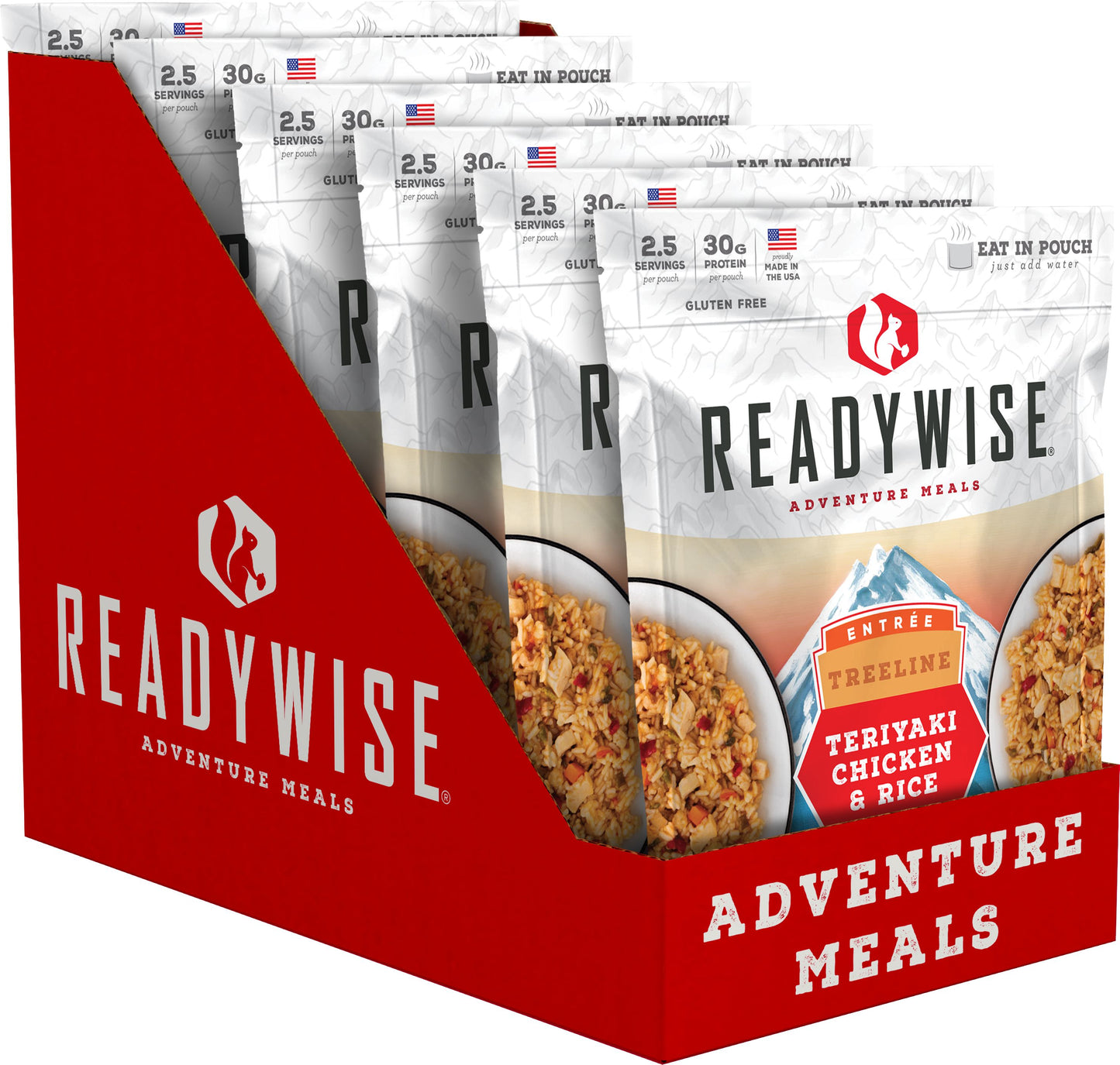 readywise ready wise adventure meals treeline teriyaki chicken and rice made in USA - True USA Co