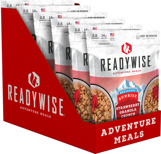 readywise camping meals strawberry granola crunch made in america - True USA Co